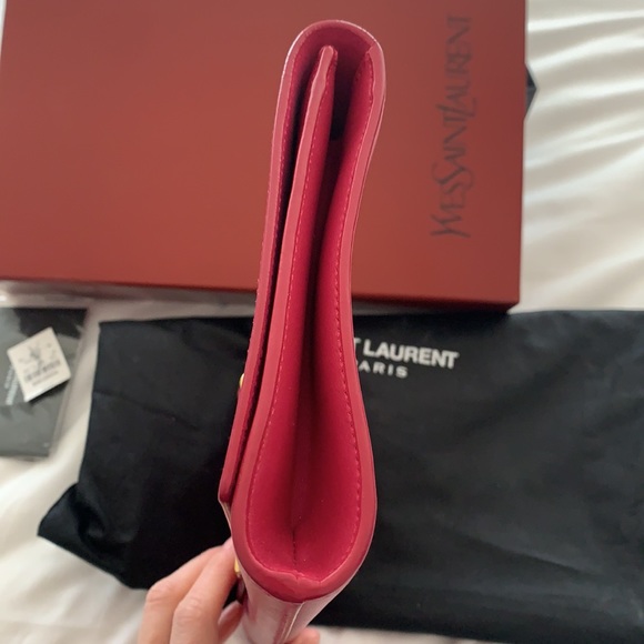 Auth saint laurent fuchsia cocktail party clutch bag with box - Picture 5 of 8